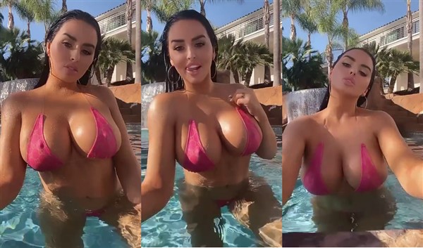 Abigail Ratchford Nude Pool Teasing Video Leaked