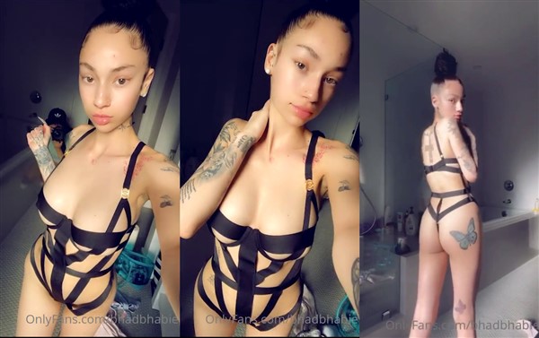 Bhad Bhabie Topless Thong Straps Bikini Video Leaked