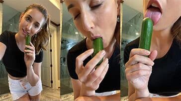 Christina Khalil Cucumber Blowjob VideoTape