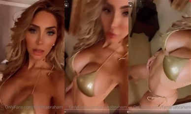 Farrah Abraham Topless Golden Bikini Video Leaked