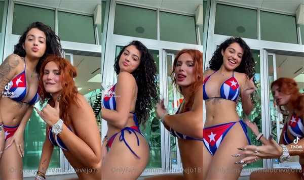 Malu Trevejo Nude Teasing With Bella Throne Video Leaked