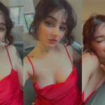 Mia Alves Teasing in Red Dress Video Leaked