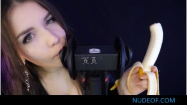 KittyKlaw ASMR Banana 3 Dio Licking Mouth Sounds VideoTape Leaked