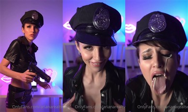 ArianaRealTV Nude Police Jerks You Off Video Premium