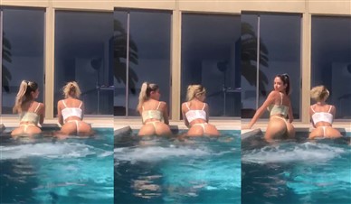 Carolina Samani Nude Ass Twerking in Pool Video Premium