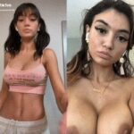 sexy tiktoker girl with big boobs