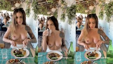 Vanessa Sierra Nude Boobs Showing in Restaurant Video Premium