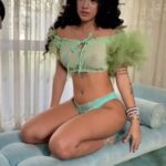 Malu Trevejo See Through Lingerie BTS