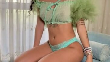 Malu Trevejo See Through Lingerie BTS