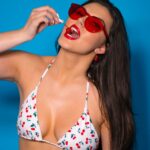 Mikaela Pascal Sexy Cherry Bikini