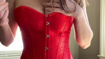 Christina Khalil Red Corset Onlyfans Photos Premium