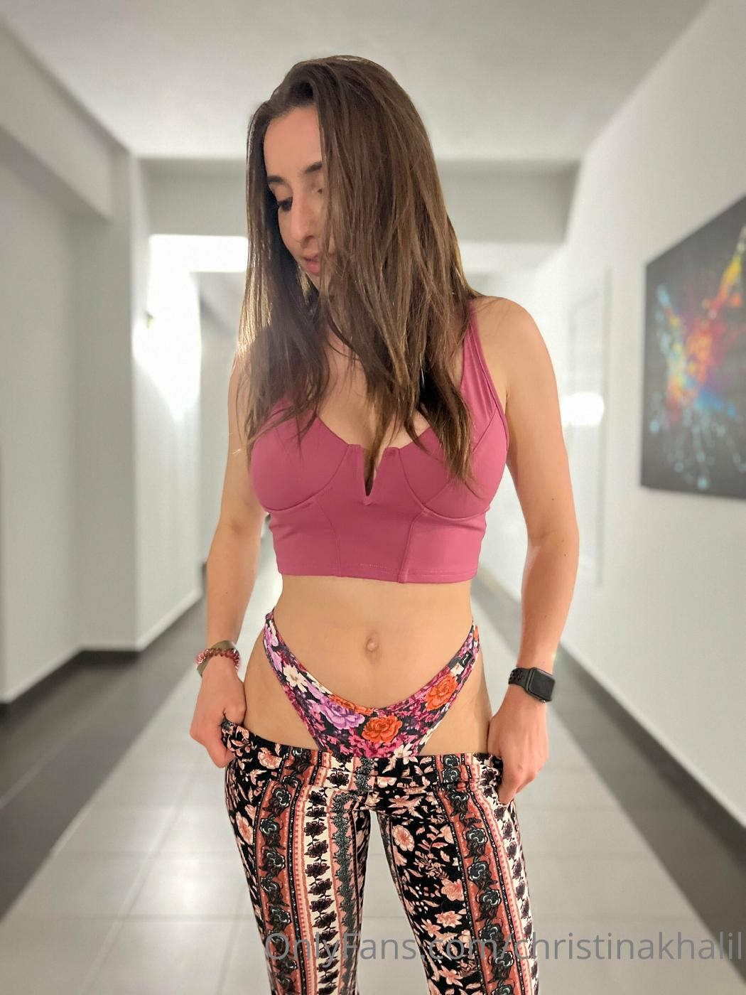 Christina Khalil Hotel Hallway Strip Onlyfans Set Premium