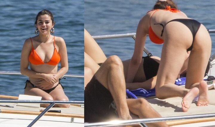 Selena Gomez Thong Bikini On Boat