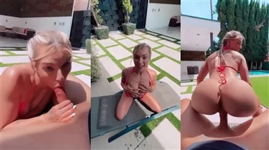 Therealbrittfit Pool Side Sex Tape Video Premium