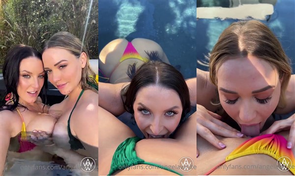 Angela White GG With Mia Malkova in Pool Video Leaked